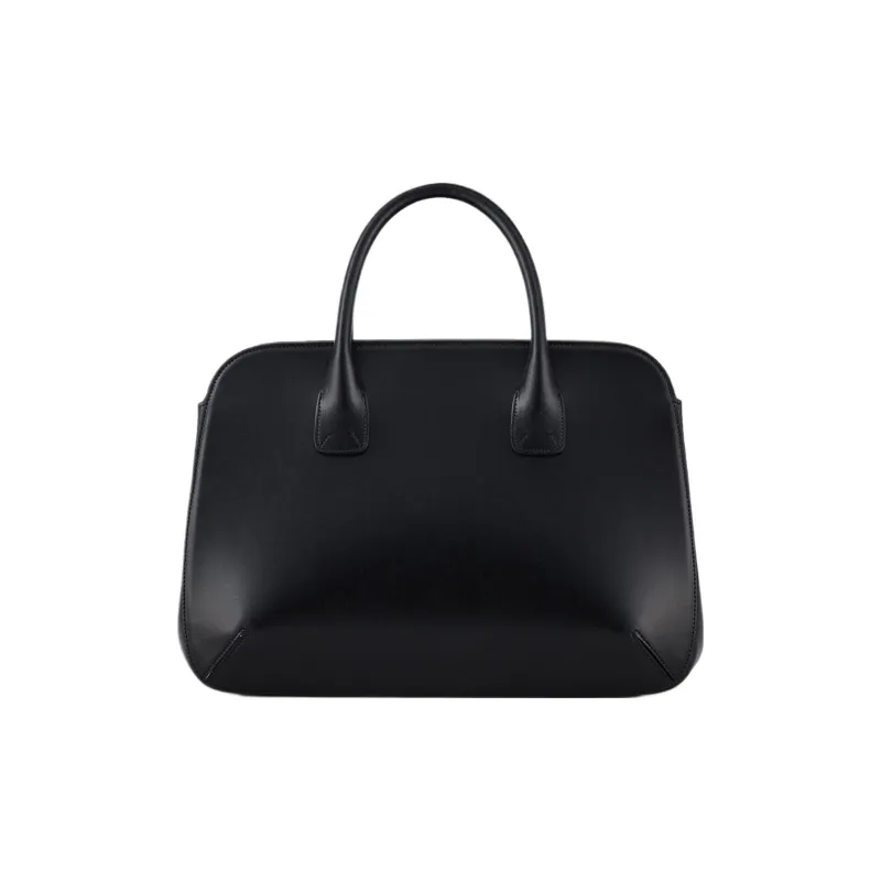 GIORGIO ARMANI Bobbaine Leather Handbag Regular Women's Black-3