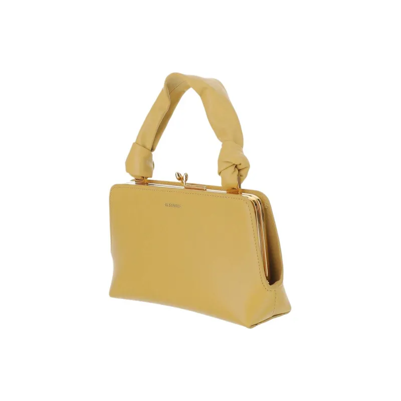 JIL SANDER Goji Logo Embossed Mini Top Handle Bag-1