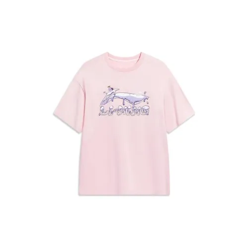 LINING Sports Life Collection T-Shirts Women's Light Aqua Pink