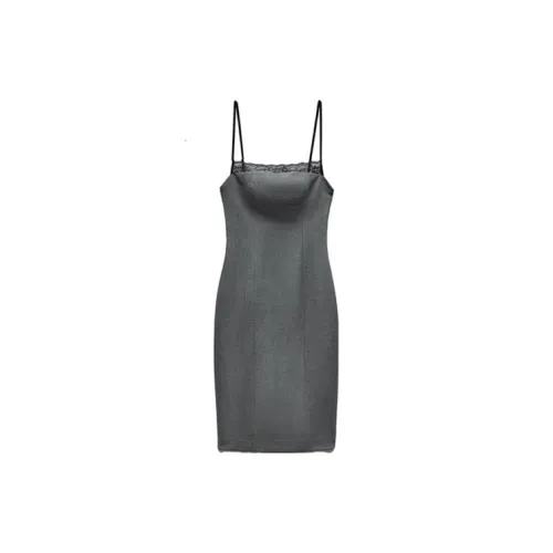 ZARA Slip Dresses Women's Gray