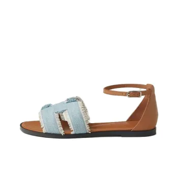 HERMES Santorini Strap Sandals Women's Brown