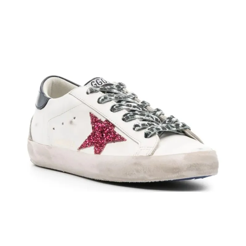 Golden Goose Super-Star White Pink Cheetah Women's-2