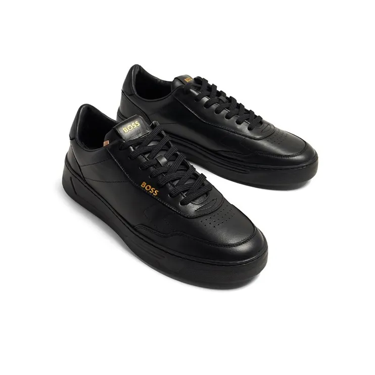 BOSS Panelled Leather Sneakers-2