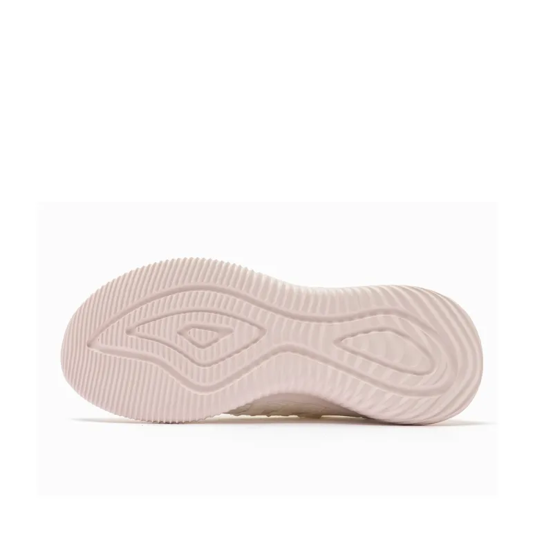 QIAODAN Anti Slip Wear Resistant Low Top Casual Running Shoes Women's Ivory Cloud Pink-4
