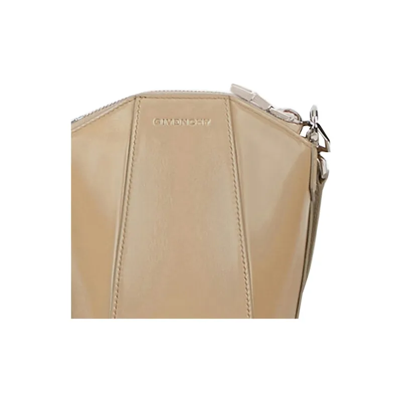 GIVENCHY Antigona Cow Leather Handbag, Shoulder Bag, Crossbody Bag Mini Women's Beige-3