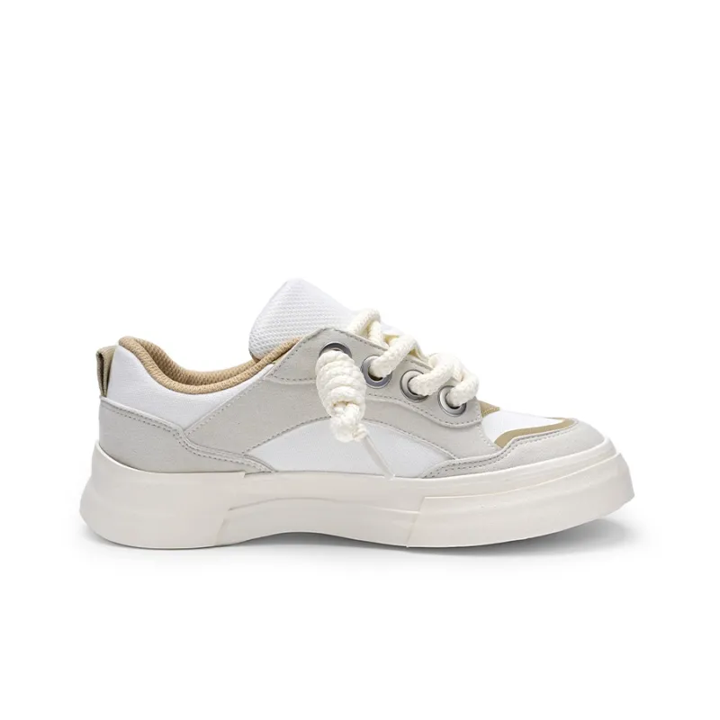 Warrior Slip Resistant Low Top Casual Shoes Unisex White Gray Khaki-1