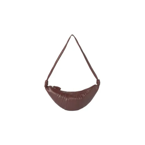 Lemaire Croissant Series Sheepskin Croissant Bag Goat Horn Bag Slogan Bag Handbag Shoulder Bag Unisex Baked Peach