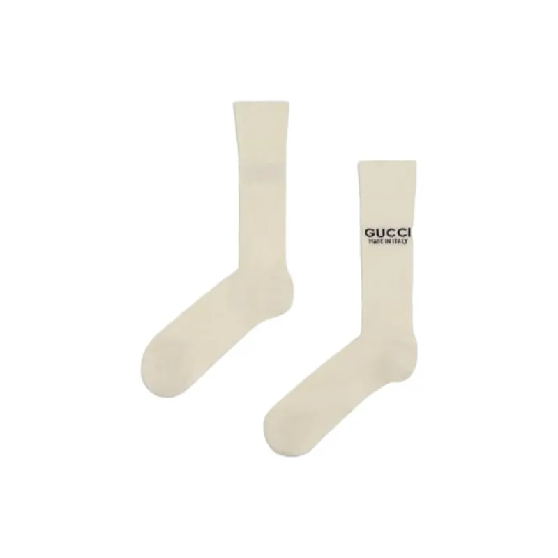 GUCCI FW23 Knee High Socks Men's 1 Pack Beige-0