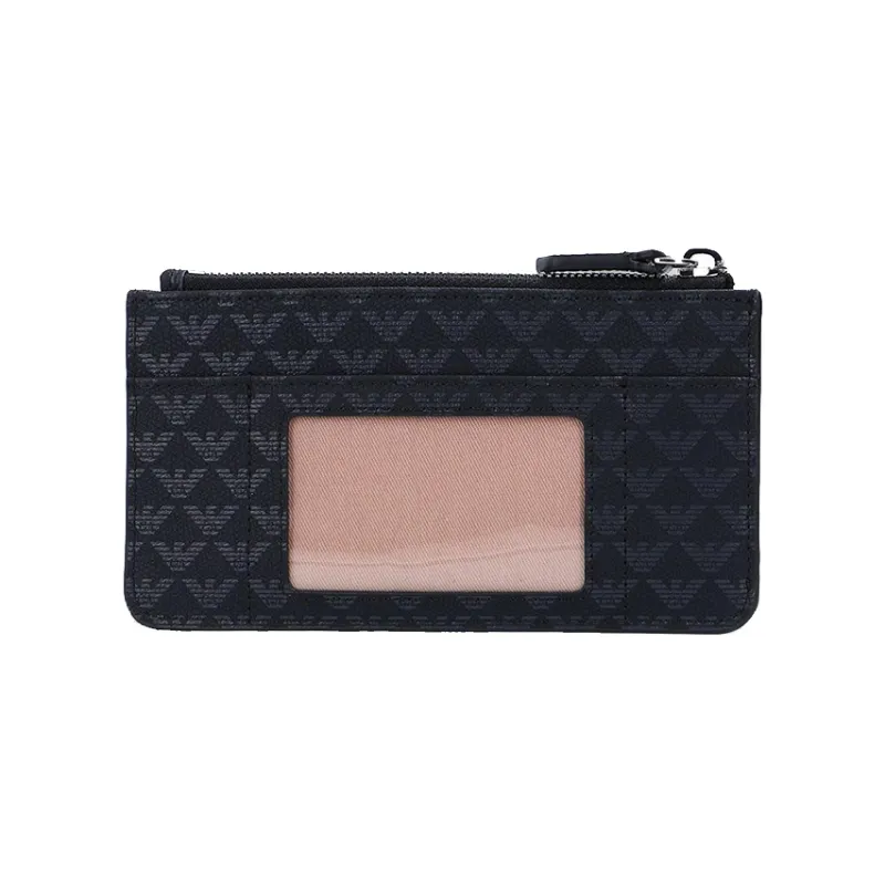 EMPORIO ARMANI Cow Leather Wallet Men's Black & Gray-2
