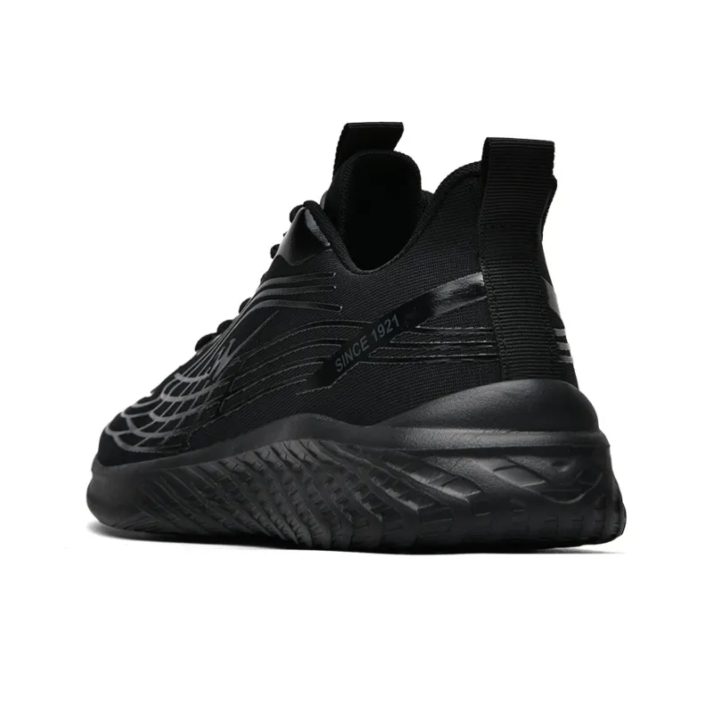 Binary Low Top Running Shoes Men's Black Warrior-3
