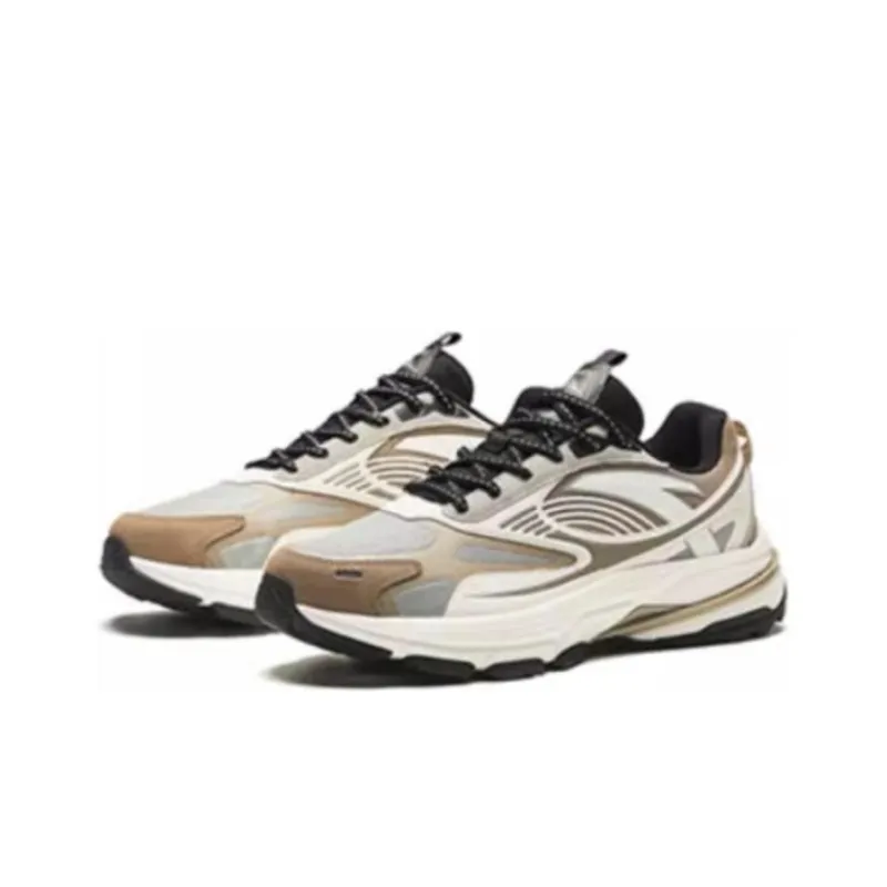 Anta Cushioning Wear-Resistant Low-Top Casual Shoes Men's Gray White-1