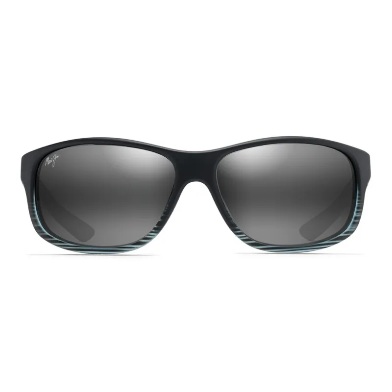 Maui Jim Injection Molding Nylon Square Sunglasses Unisex Black-0