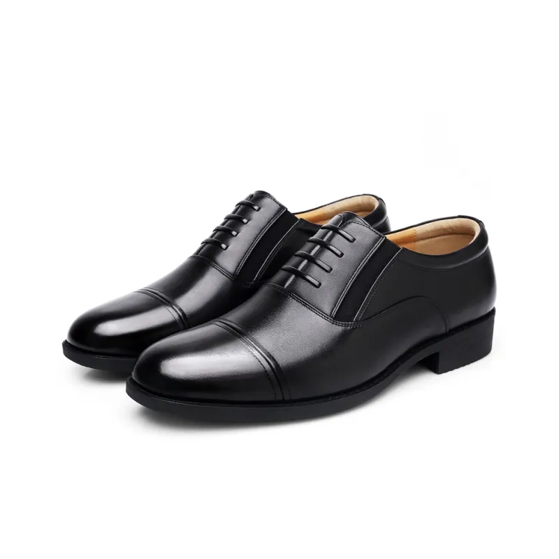 Strongman 3515 Three Strap Leather Shoes For Men Three Section Head Men's Unlined Shoes-4