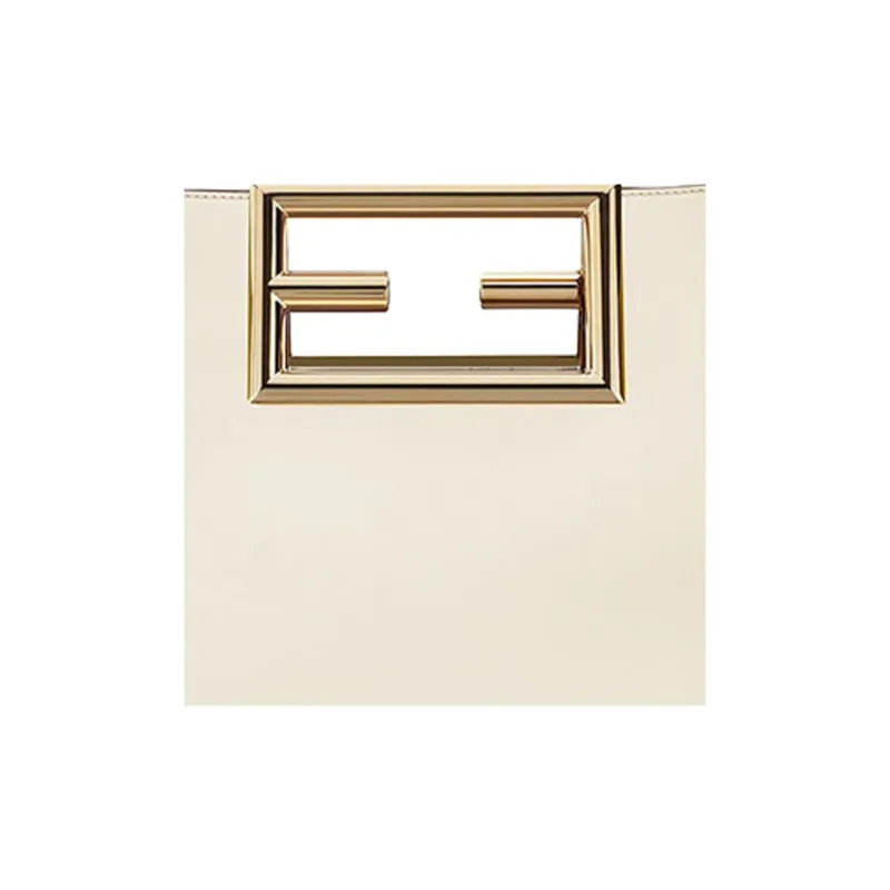FENDI Calfskin Tote Bag, Shopping Bag, Shoulder Bag, Crossbody Bag, Handbag Medium Size Women's White-3