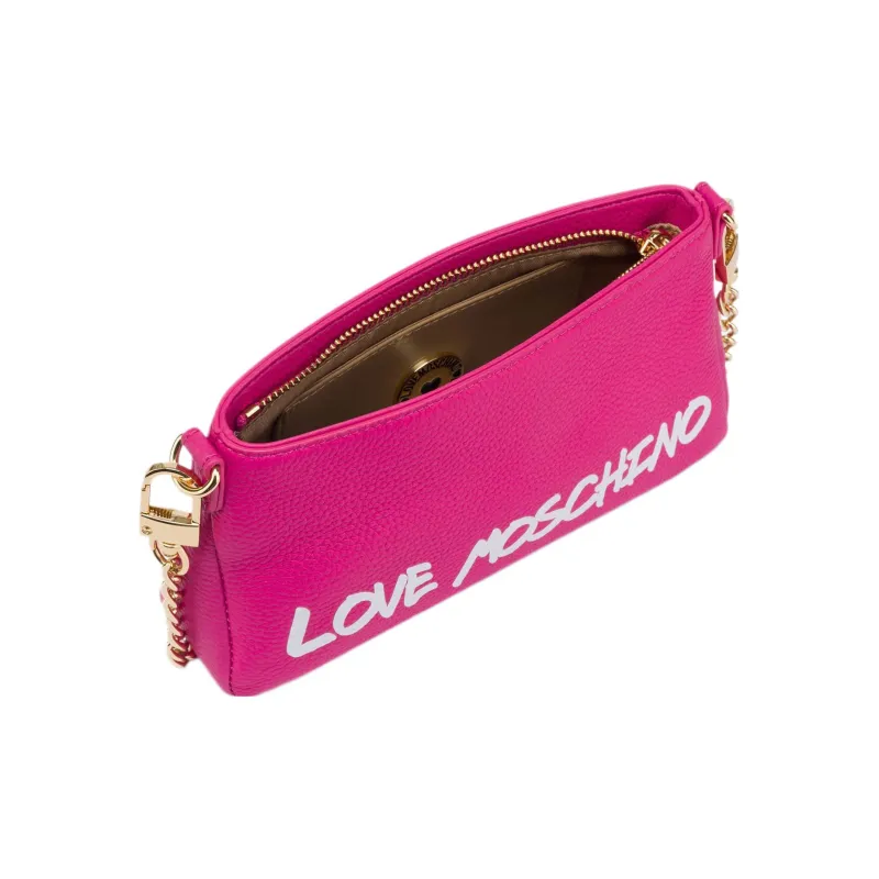 LOVE MOSCHINO Calfskin Baguette Bag Shoulder Bag Crossbody Bag Women's Fuchsia-2