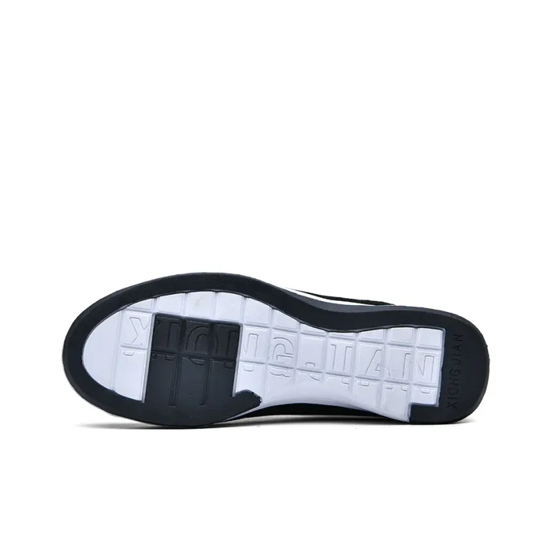 Binary Low Top Running Shoes Men's Black White-4