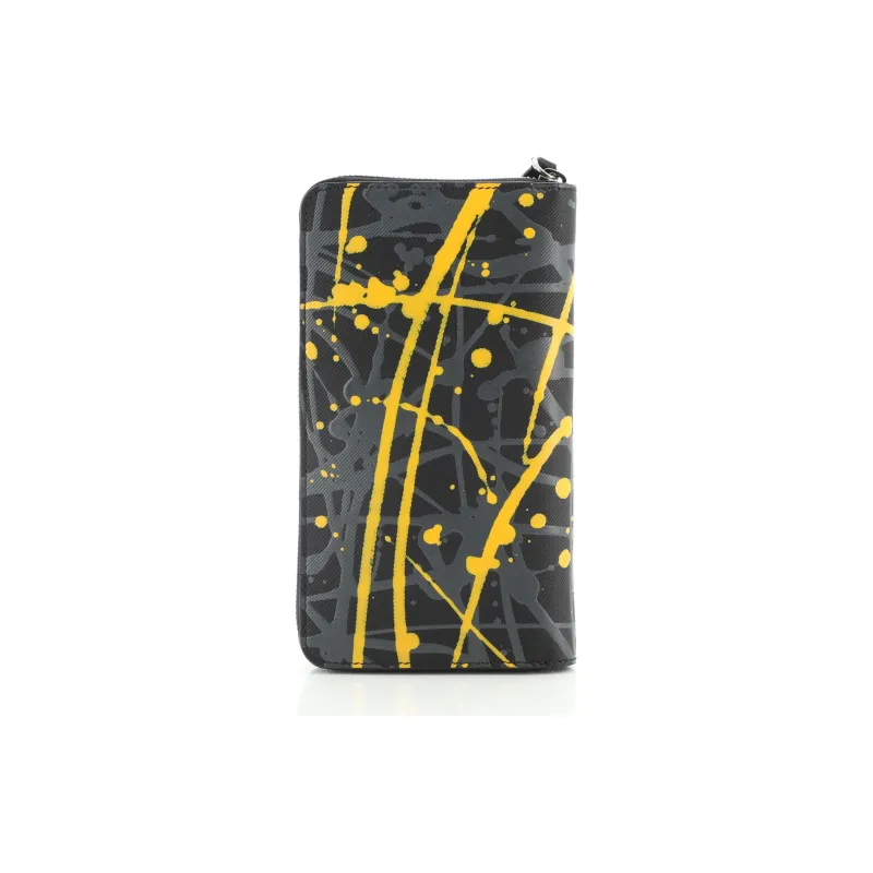 Burberry Leather Wallet Men's Black & Yellow-2
