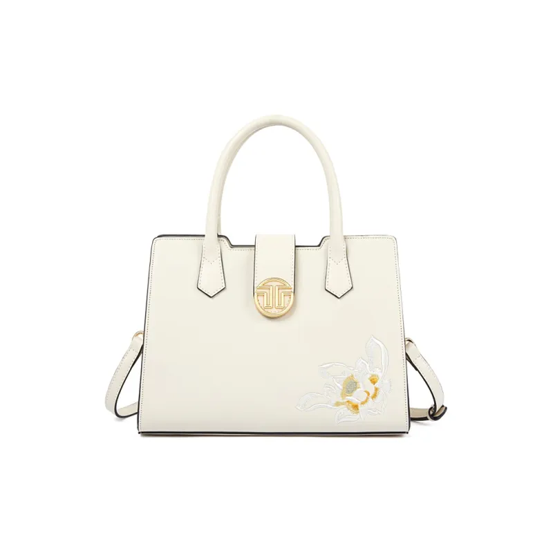 TUCANO PU With Cow Leather Shoulder Bag, Crossbody Bag, Handbag Tubas Women's Milk White-0