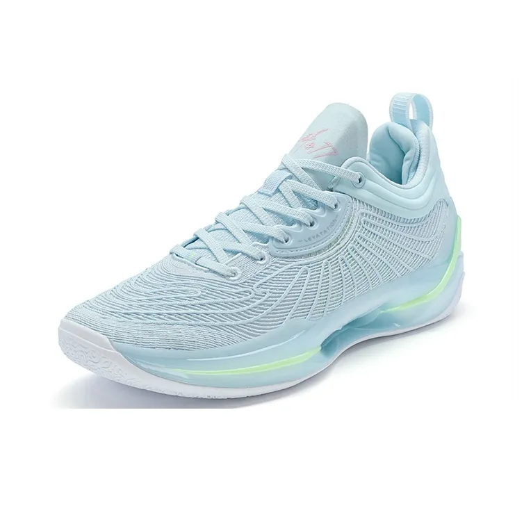 XTEP YUNYUN 8Pro Slip Resistant Low Top Basketball Shoes Men's Misty Blue-1