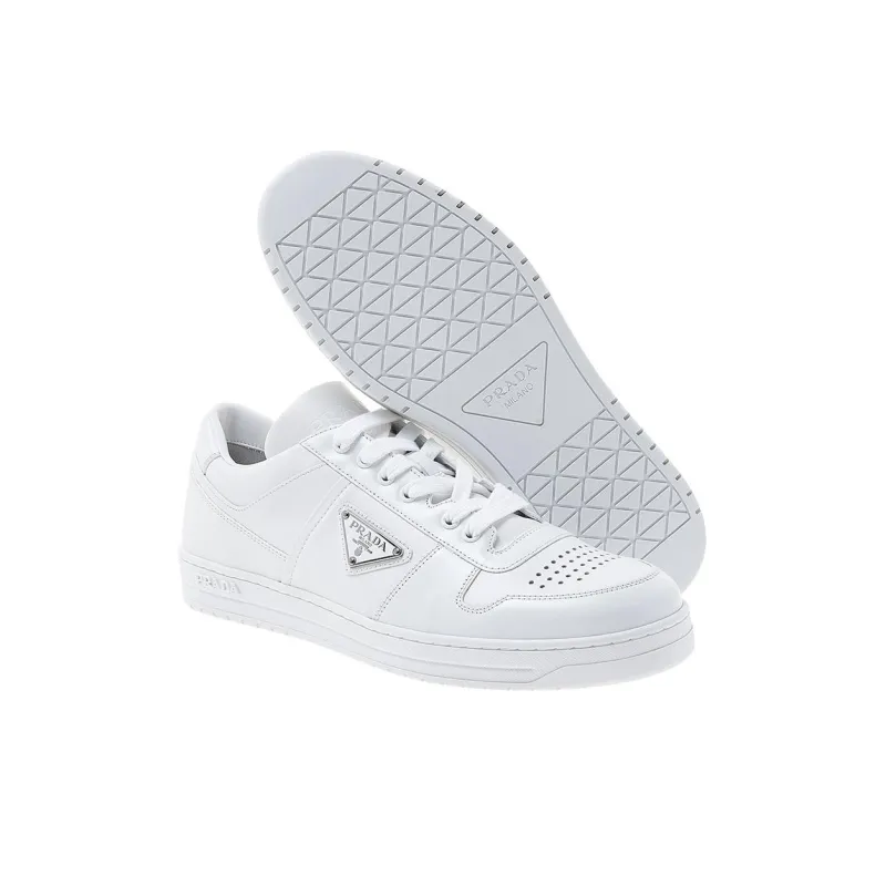 PRADA Skateboard Shoes Men Low Top White-4