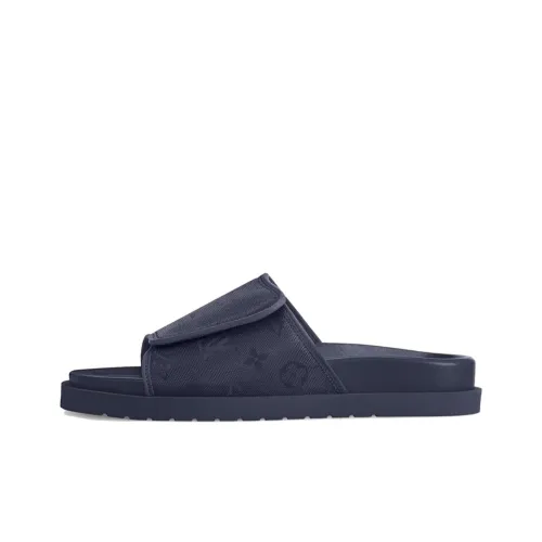 LOUIS VUITTON Miami Quiet Slide Slippers Men's Gaga