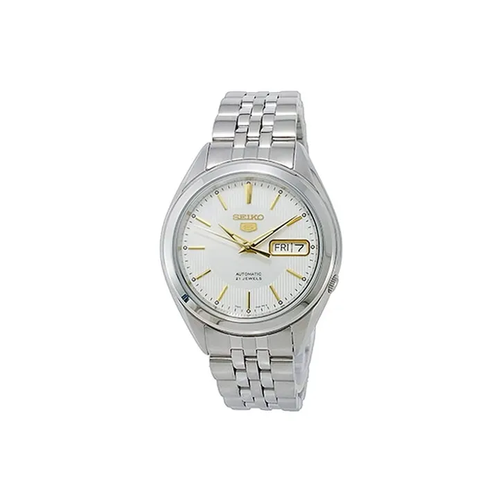 SEIKO 5 Collection Automatic Mechanical Movement Stainless Steel Strap Watch Men's Watches Silver Dial SNKL17-0
