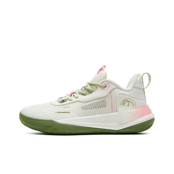 PEAK Hero 2 Basketball Shoes Women's Low Top Beige White Green