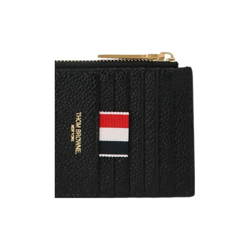 THOM BROWNE· Cow Leather Wallet Men's Black-4