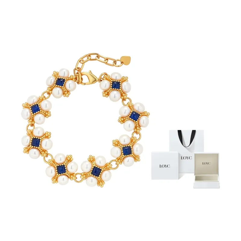 Loyc Freshwater Pearl Pearl Bracelets Women's Champagne Gold-1