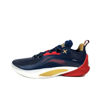 LiNing Speed 10 Cushioning, Slip Resistant, Abrasion Resistant, Breathable Low Top Basketball Shoes Men's Blue