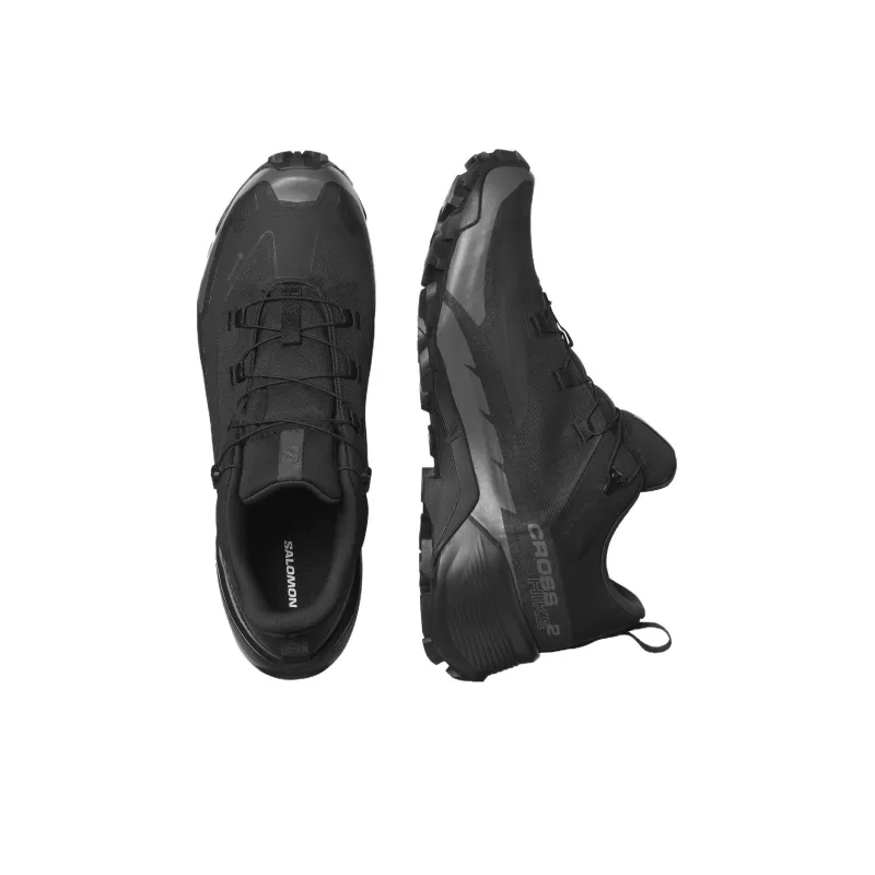 SALOMON Cross Hike 2 Abrasion Resistant Low Top Outdoor Shoes Men's Black-2