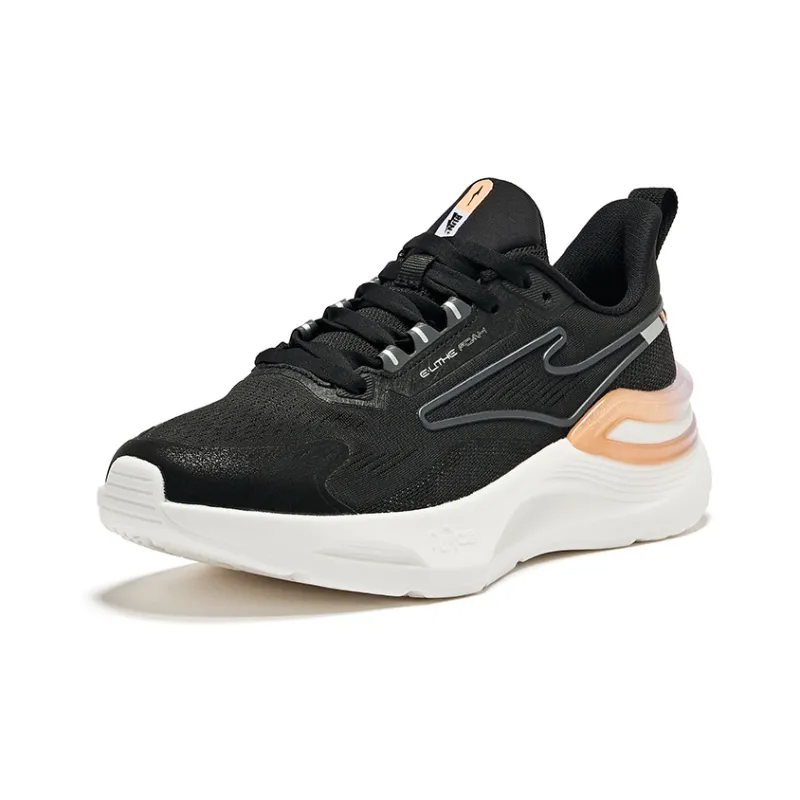 Erke Heavenly Horse 2.0 Cushioning, Wear Resistant Low Top Running Shoes Women's Black-2