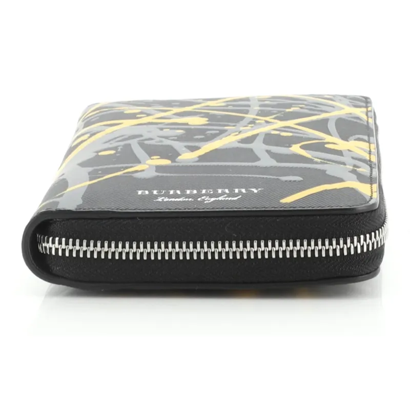Burberry Leather Wallet Men's Black & Yellow-3