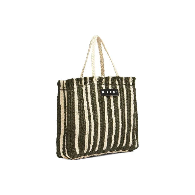 MARNI Natural Fiber Tote Bag Shopping Bag Handbag Women's Green-1