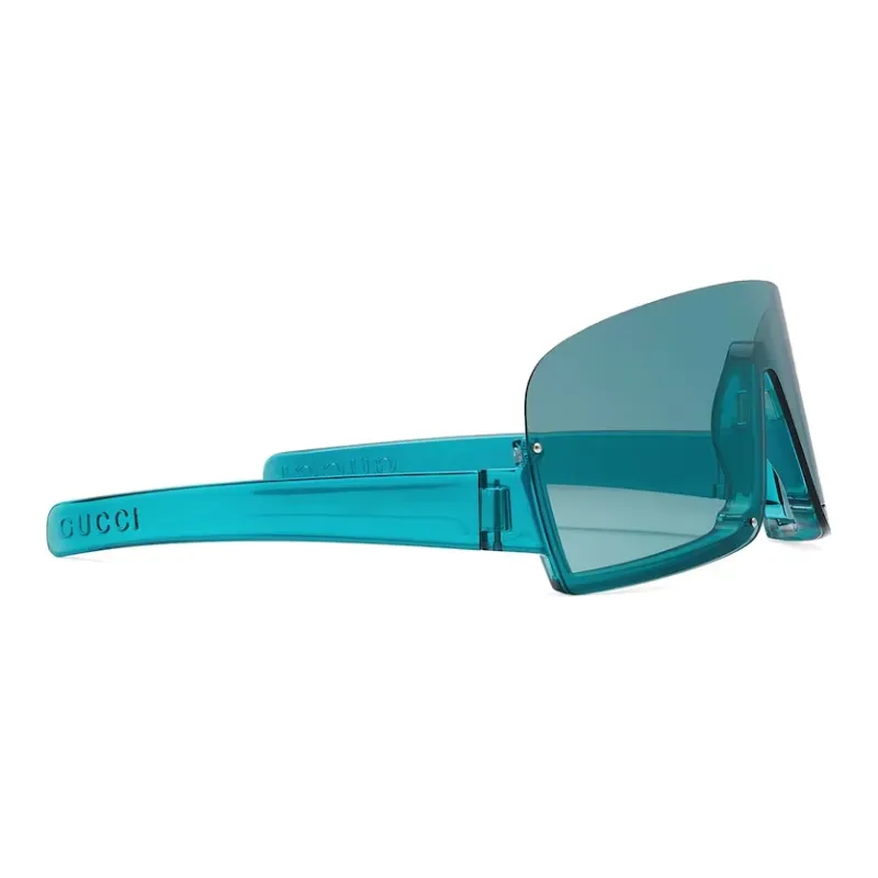 GUCCI Logo embossed Shield frame Sunglasses-1