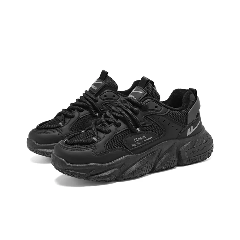 Warrior Low Top Chunky Sneakers Men's Black-2