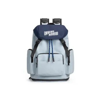 LOVERPUSS Polyester Laptop Bag Backpack With Ball Racket Bag Large Size Unisex Gray Blue