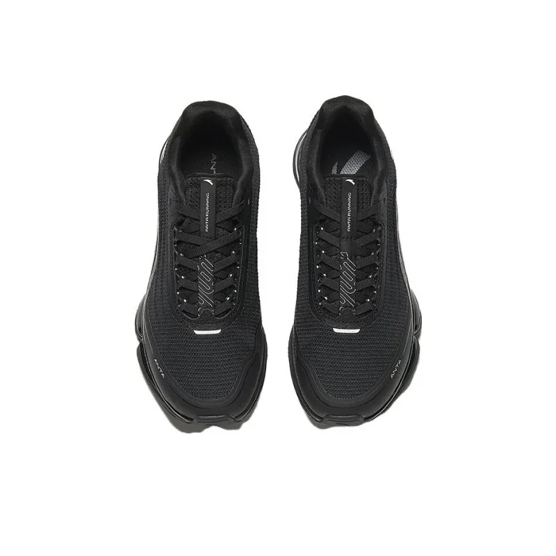 Anta Running Collection Cushioned Slip Resistant Low Top Running Shoes Women's Black-2