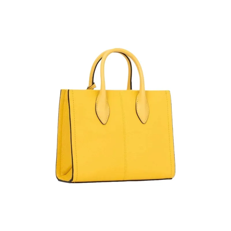 MICHAEL KORS Mirella Cow Leather Tote Bag Shopping Bag Handbag Shoulder Bag Crossbody Bag Small Size Women's Yellow-1