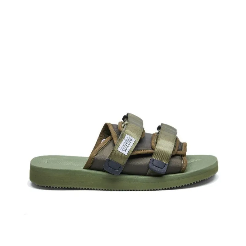 Suicoke Slip Resistant Slide Slippers Men's Olive Green-1