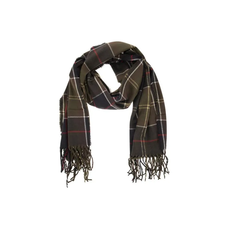 BARBOUR Tartan Scarf & Knitted Beanie Set-1