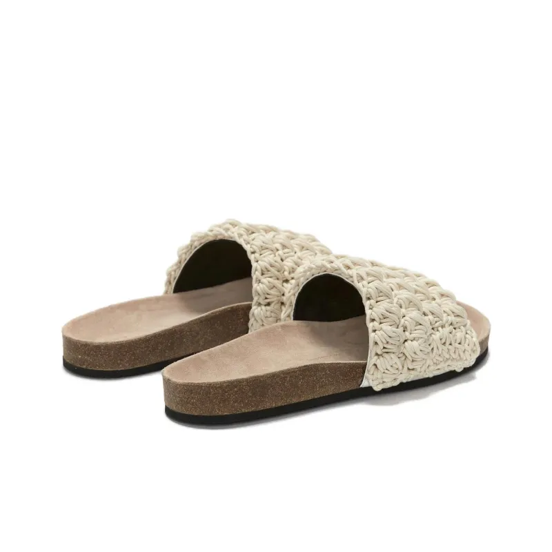 JW Anderson Popcorn Leather Slides Women's-3