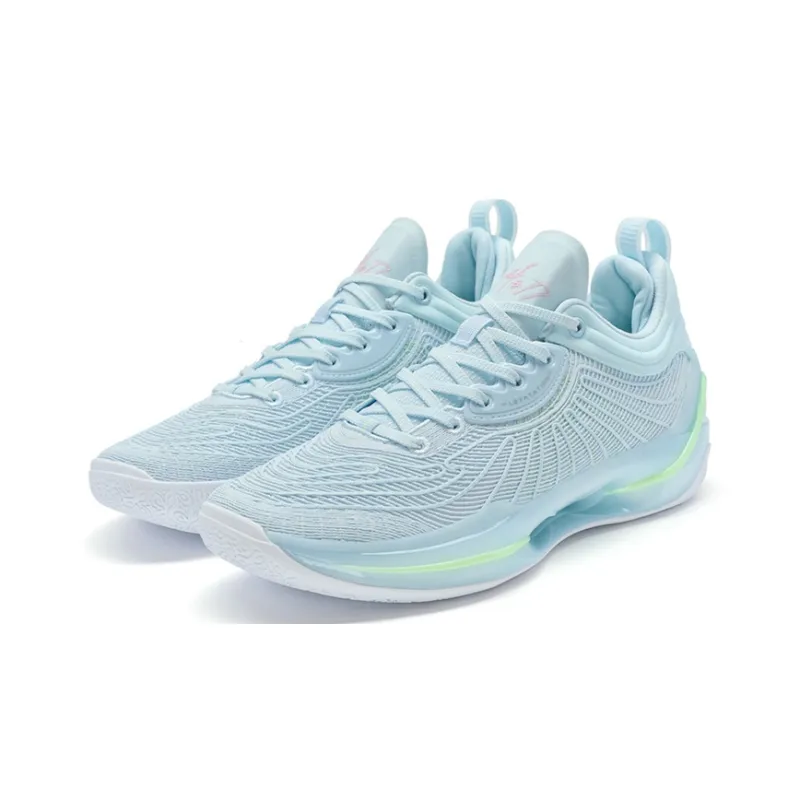 XTEP YUNYUN 8Pro Slip Resistant Low Top Basketball Shoes Men's Misty Blue-3