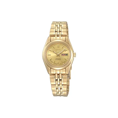 SEIKO Automatic Mechanical Movement Stainless Steel Strap Japanese / Korean Watches Women's Watch Gold Dial
