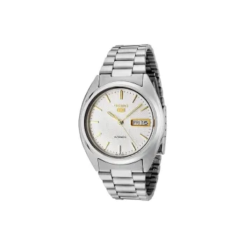 SEIKO Automatic Mechanical Movement Stainless Steel Strap Watch Men's Watches White Dial SNXG47