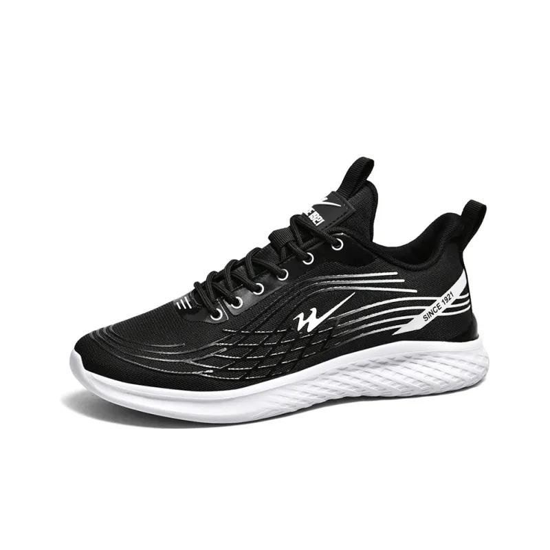 Binary Shock Absorbing, Non Slip, Wear Resistant, Breathable And Lightweight Low Top Running Shoes Women's Black White-1