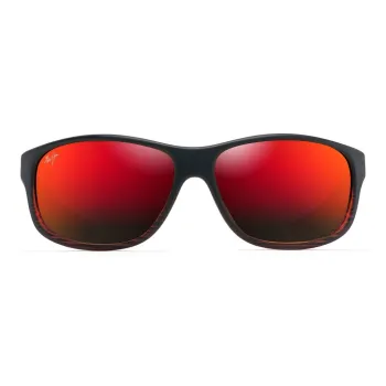 Maui Jim Injection Molded Nylon Square Sunglasses Unisex Black