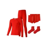 Cashmere Silk Clothing Sets+2 Pack Underpants+2 Pack Socks
