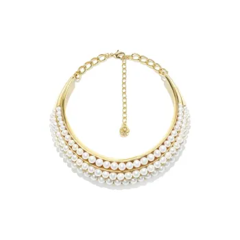 GOOSSENS Freshwater Pearl Brass 24K Gold Plated Necklaces Women's Gold