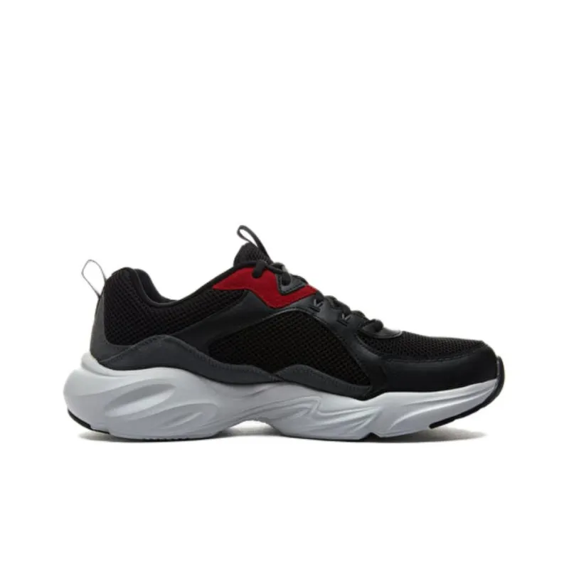 Skechers Stamina Airy Cushioning Anti Slip And Wear Resistant Low Top Chunky Sneakers Men's Black Gray-1